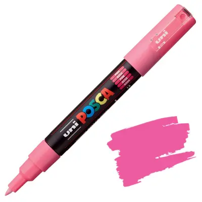 POSCA Uni flomaster; konica 0,7 mm bullet; pink