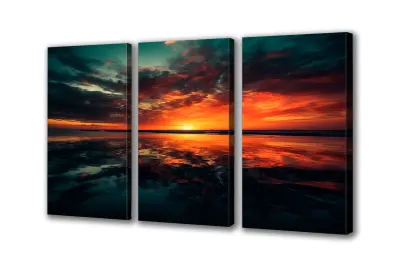 Slika na platnu obzorje sončnega zahoda l 180x90 cm