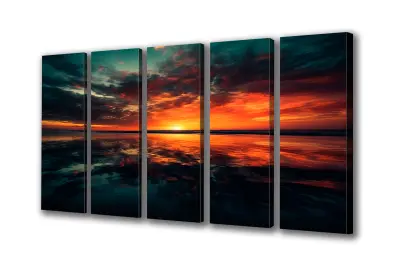 Slika na platnu sunset horizon l 250x140 cm