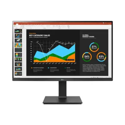 Monitor LG 68,6 cm (27,0") 27BQ75QB-B 2560x1440 75Hz IPS 5ms HDMI DisplayPort USB-C 65W 4xUSB3.0 Pivot Zvočniki 2x5W  sRGB99% RJ45 KVM HDR10