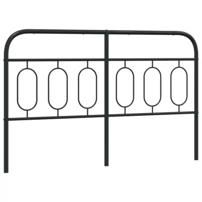 vidaXL Kovinsko posteljno vzglavje črno 150 cm