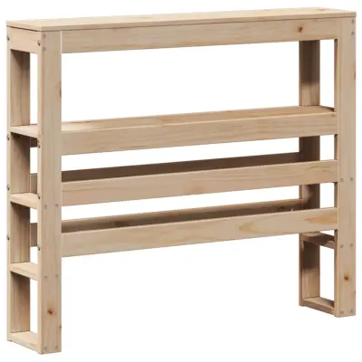 vidaXL Vzglavje s policami 75 cm trdna borovina