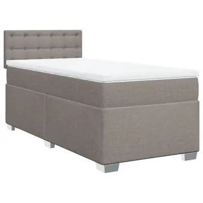 vidaXL Box spring postelja z vzmetnico taupe 80x200 cm blago