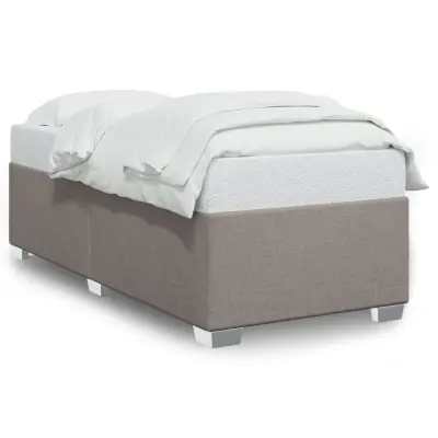 vidaXL Posteljni okvir brez vzmetnice taupe 100x200 cm blago