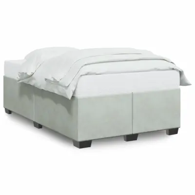vidaXL Posteljni okvir brez vzmetnico siv 120x190 cm žamet