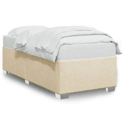 vidaXL posteljni okvir brez vzmetnice Cream 80x200 cm Tkanina