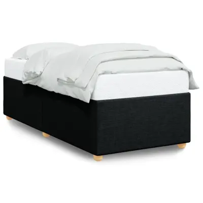 vidaXL posteljni okvir brez vzmetnice Črna 80x200cm Tkanina