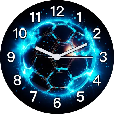 Stenska ura za dečka nogometna žoga za otroke 30x30 cm