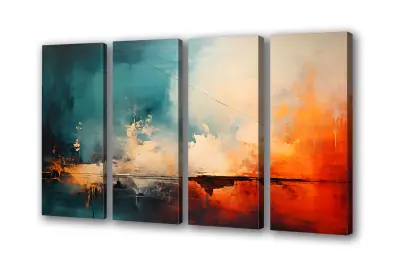 Slika na platnu barvna abstrakcija d 160x110 cm