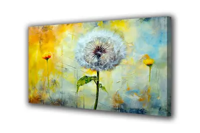 Slika na platnu cvetovi pihalnih kapljic pastelne barve j 70x50 cm