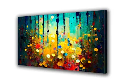Slika na platnu pisana abstrakcija a 70x50 cm