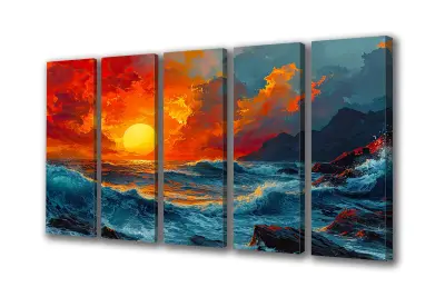 Slika na platnu Sea West Landscape k 250x140 cm