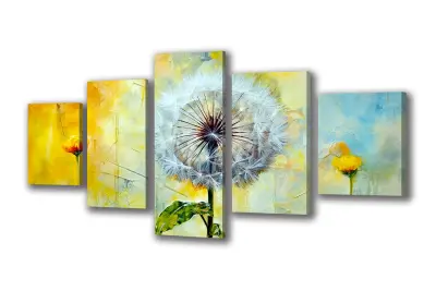Slika na platnu pihanje cvetja pastel j 250x110 cm
