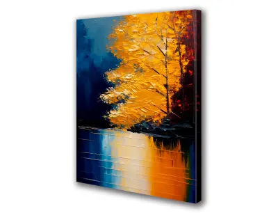 Slika na platnu pokrajina z nebesnim jezerom f 70x100 cm