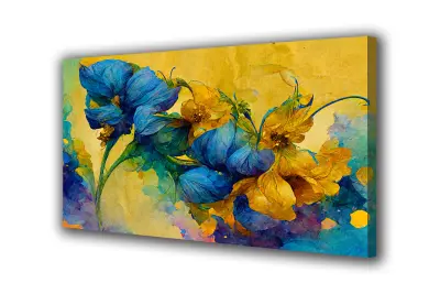 Slika na platnu pisano cvetje iris i 90x60 cm