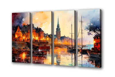 Slika na platnu Mestna pristaniška ladja k 160x110 cm
