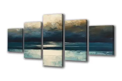 Slika na platnu horizon sea landscape m 200x100 cm