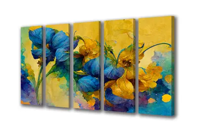 Slika na platnu pisano cvetje iris in 250x140 cm