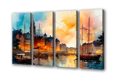 Slika na platnu Kanal mesto 201x140 cm