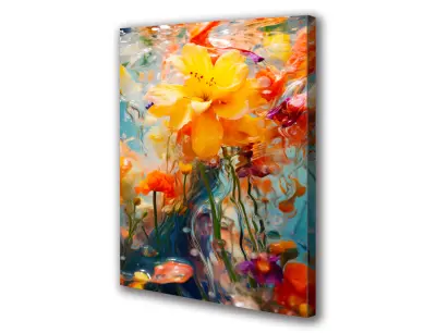 Slika na platnu akvarelno cvetje m 30x20 cm