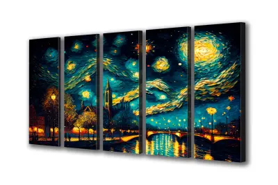 Slika na platnu zvezdna nočna svetilka f 200x140 cm
