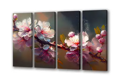 Slika na platnu sakura češnjev cvet c 160x80 cm