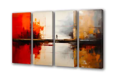Slika na platnu abstraktna samota b 160x80 cm
