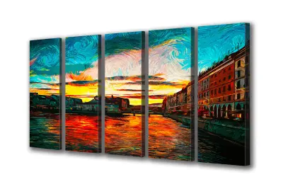 Slika na platnu italija skale mesto d 251x110 cm