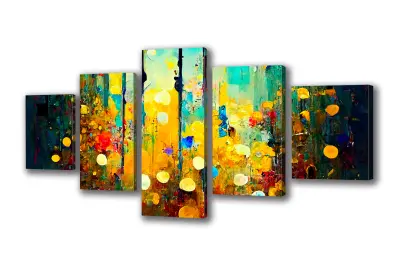 Slika na platnu pisana abstrakcija a 150x80 cm