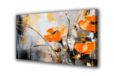 Slika na platnu cvetje art gold o 90x60 cm