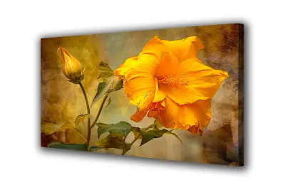 Slika na platnu vintage rumeno cvetje n 110x80 cm