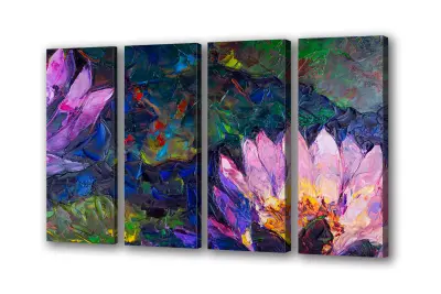Slika na platnu impresionistične lilije l 201x140 cm
