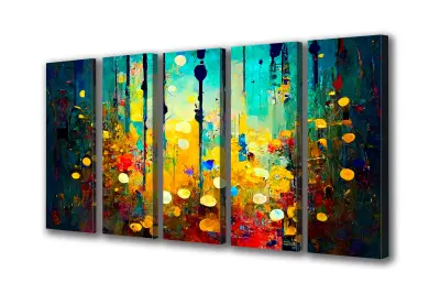 Slika na platnu pisana abstrakcija a 250x140 cm