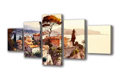 Slika na platnu west river city e 200x100 cm