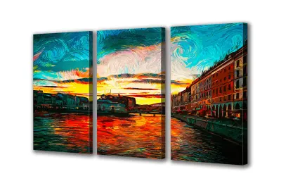 Slika na platnu italija skale city d 150x110 cm