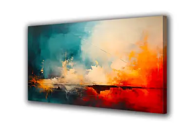 Slika na platnu barvita abstrakcija d 90x60 cm