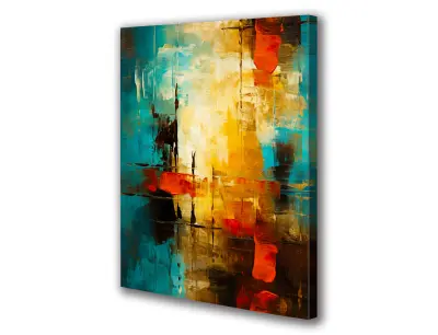 Slika na platnu barvita abstrakcija c 50x70 cm