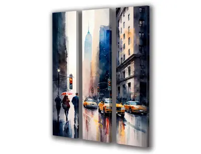 Slika na platnu nebotičnik taxi city g 90x140 cm