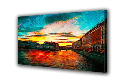 Slika na platnu italija skale mesto d 100x70 cm