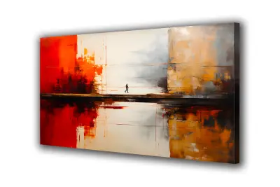 Slika na platnu abstraktna samota b 90x60 cm