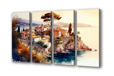 Slika na platnu west river city e 201x110 cm