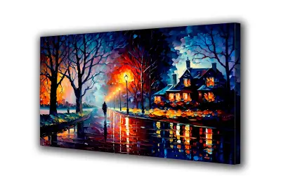 Slika na platnu night city art color j 140x90 cm