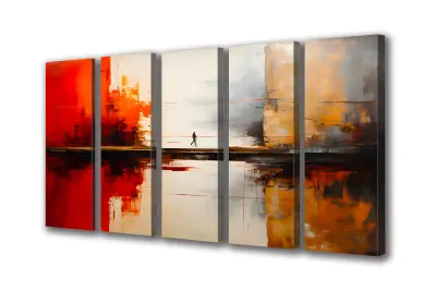 Slika na platnu abstraktna samota b 250x140 cm