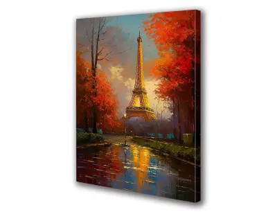 Slika na platnu Pariški Eifflov stolp h 90x141 cm