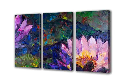 Slika na platnu Impresionistične lilije l 180x90 cm