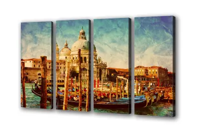 Slika na platnu mestna gondola v Benetkah a 160x80 cm
