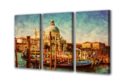 Slika na platnu mestna gondola v Benetkah a 150x70 cm