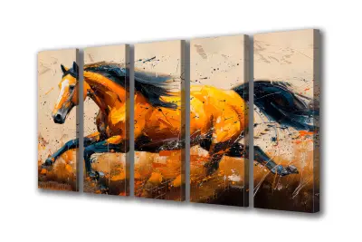 Slika na platnu tekaški konj c 250x140 cm