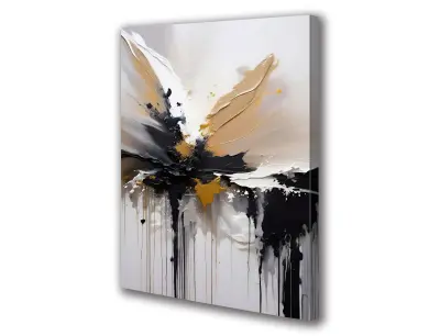 Slika na platnu colours abstract gold e 80x110 cm