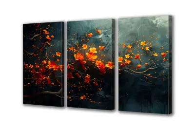 Slika na platnu sive rože r 180x90 cm